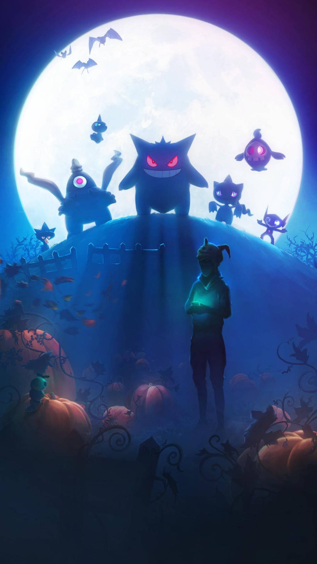 Ghost-type Halloween Pokemon Iphone Background