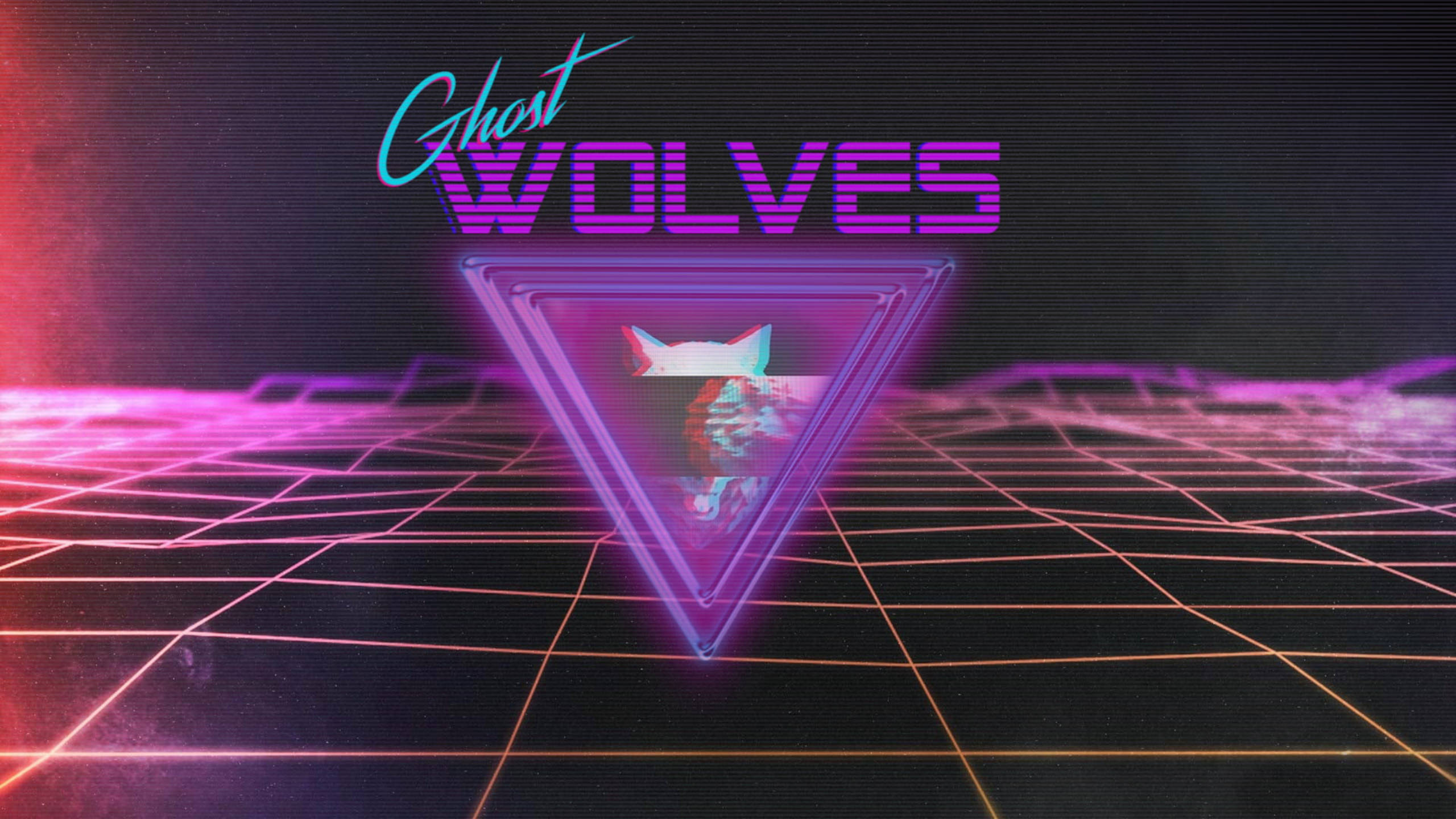 Ghost Wolves Logo Purple Aesthetic Tumblr Laptop Background