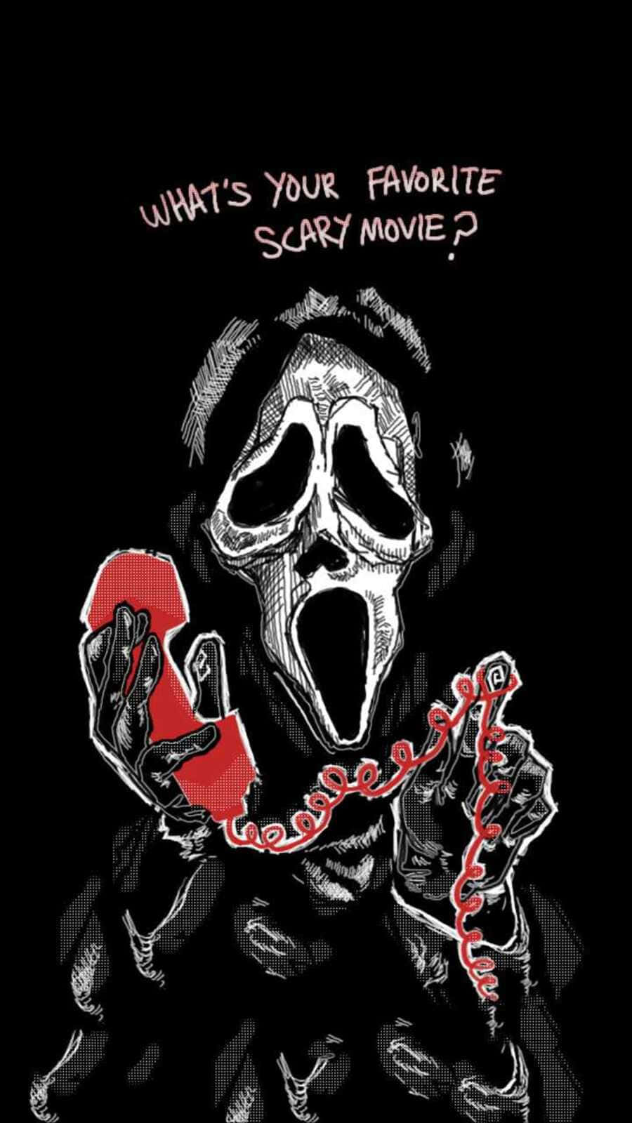 Ghostface In Aesthetic Vibes Background