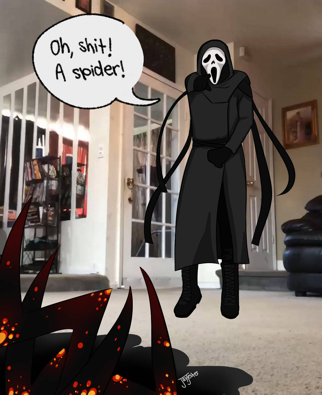 Ghostface Pfp Afraid Of Spider Background