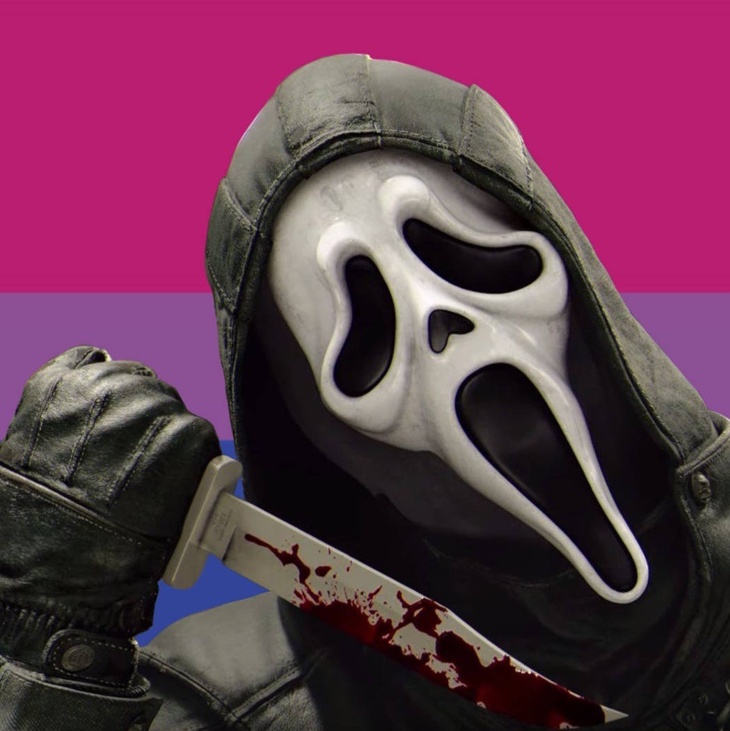 Ghostface Pfp With Blood Background