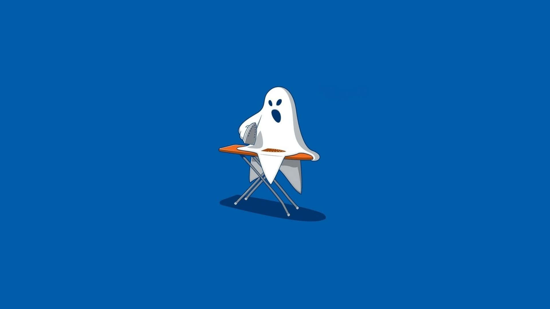 Ghostly Surpriseat School Desk Background