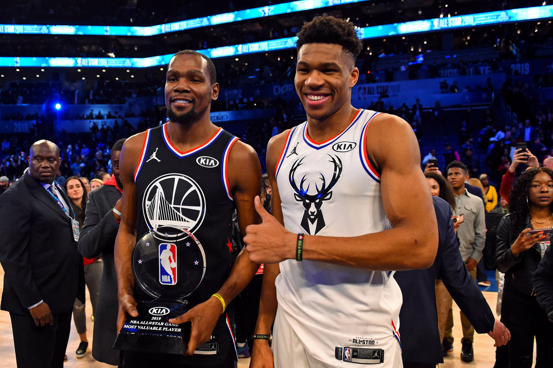 Giannis Antetokounmpo And Kevin Durant Background