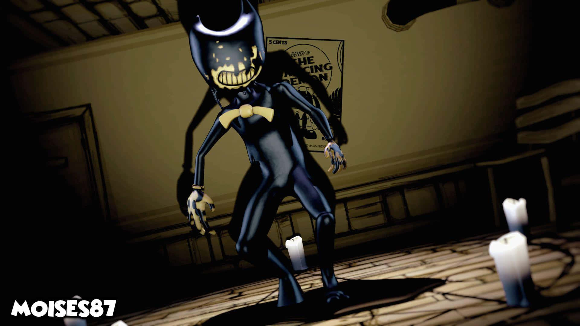 Giant Bendy From Bendy And The Ink Machine Background