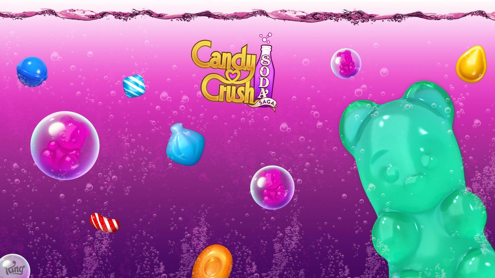 Giant Gummy Bear Candy Crush Saga Background