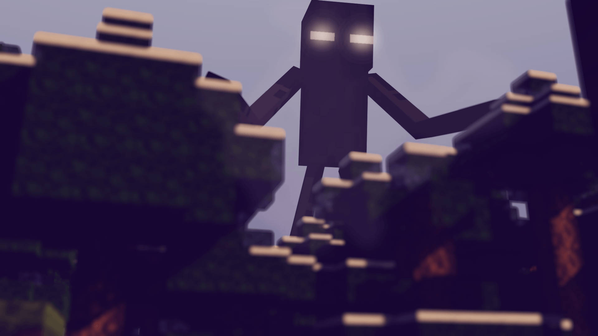 Giant Minecraft Enderman Background