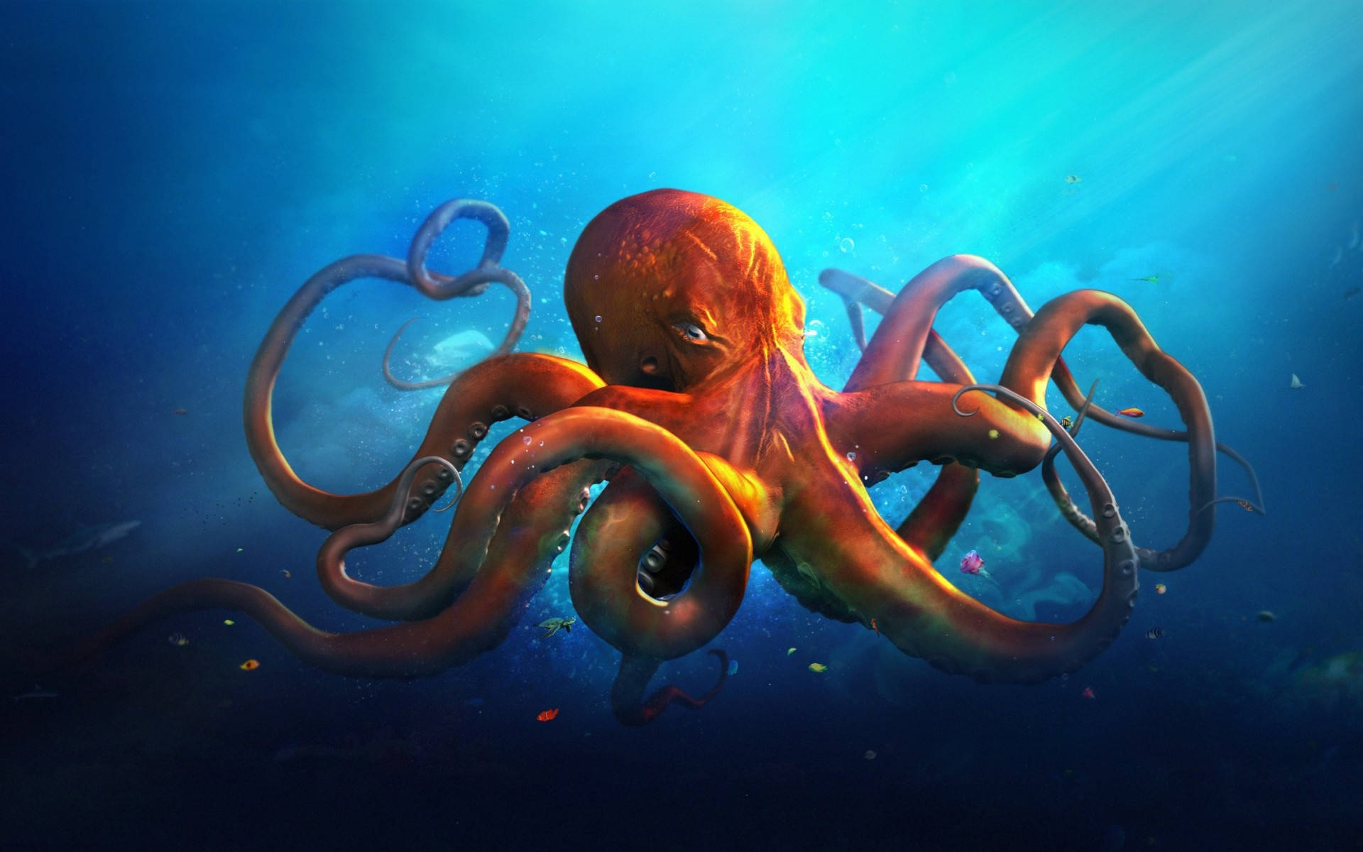 Giant Octopus Background
