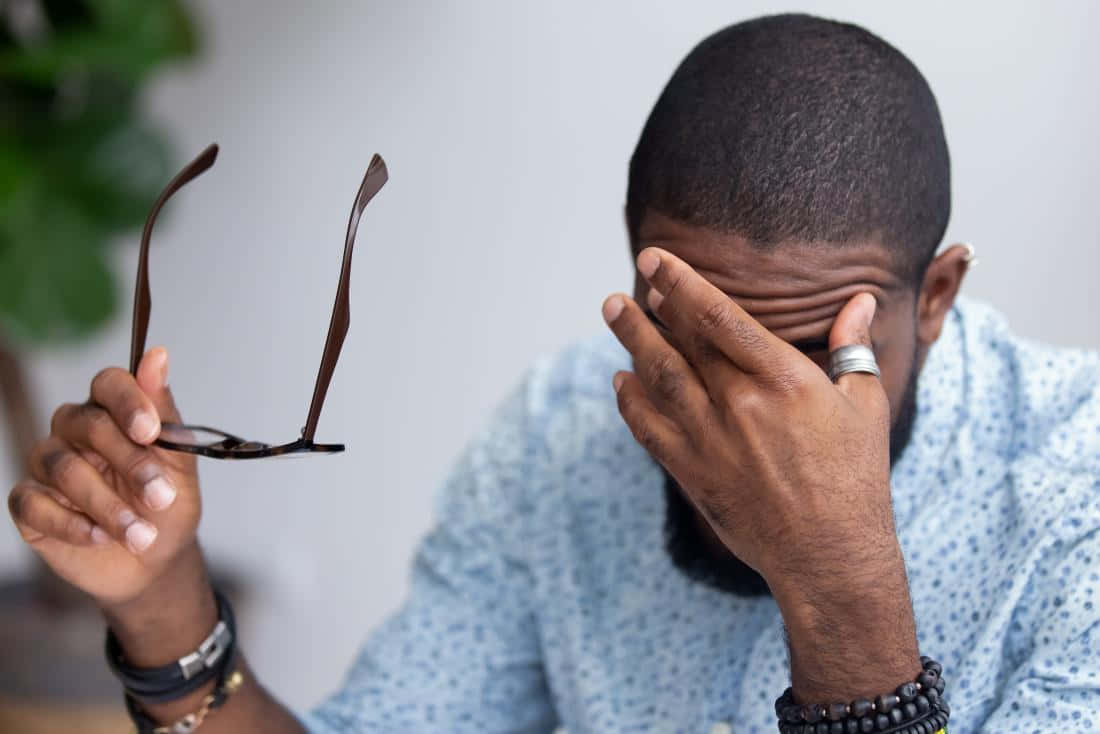 Giddy Man With Glasses