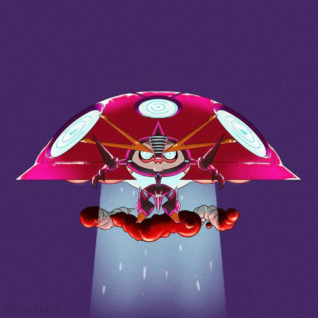 Gigantamax Orbeetle On Purple Background Background