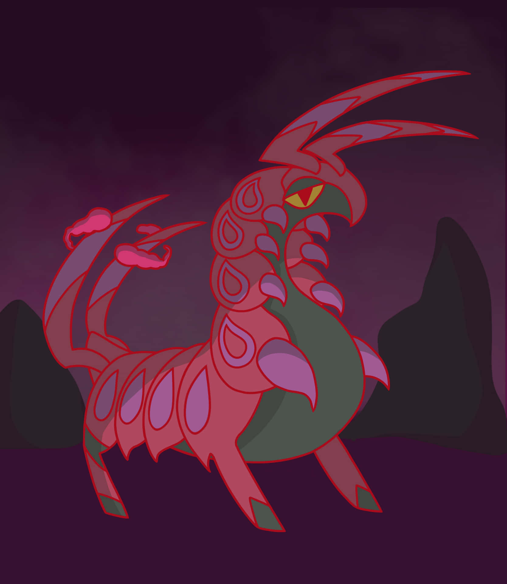 Gigantamax Scolipede Phone Background