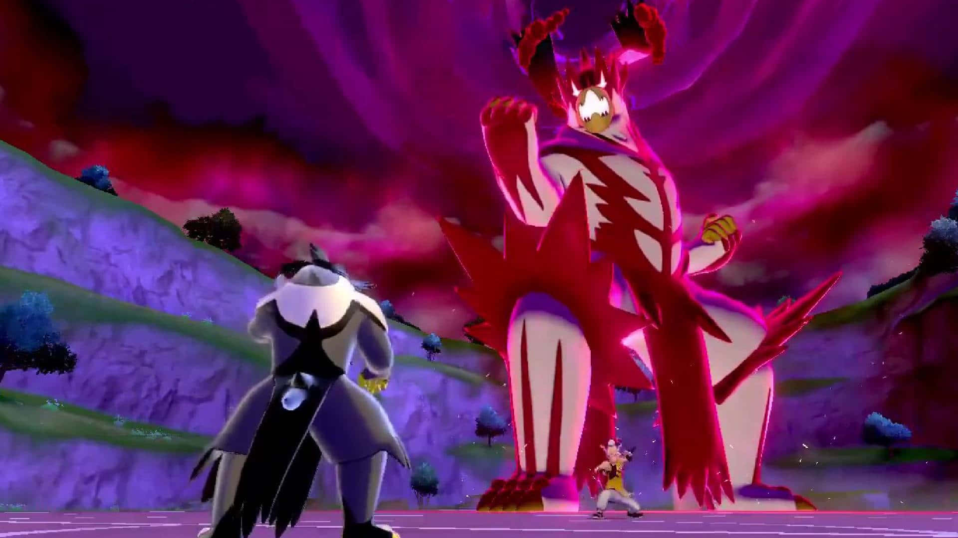 Gigantamax Urshifu In Intense Battle Stance Background