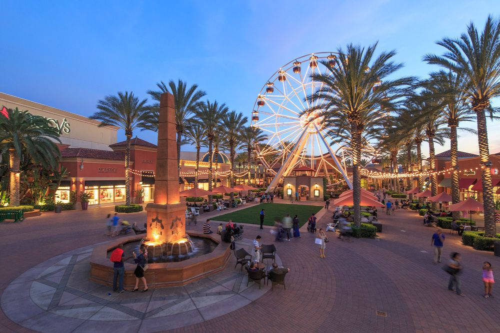 Gigantic Ferris Wheel In Irvine Spectrum Center Background