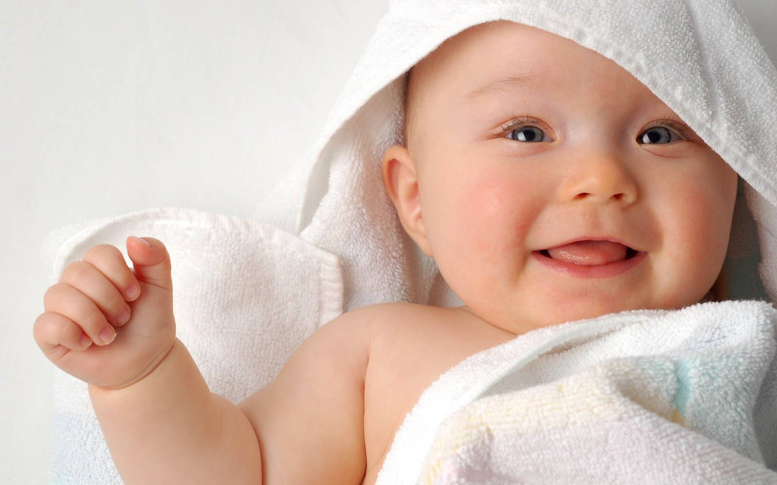 Giggling Newborn Baby