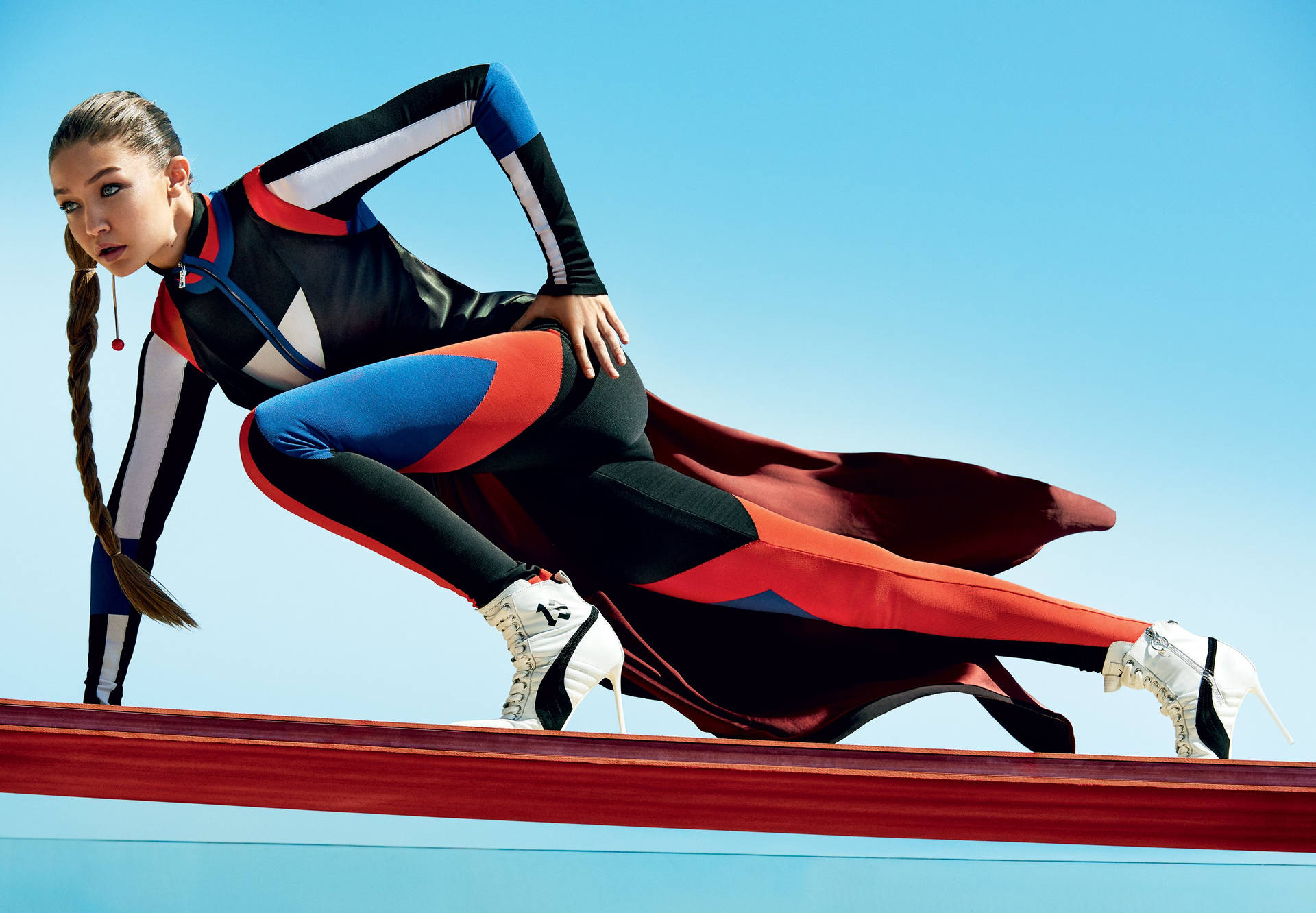 Gigi Hadid Sporty Vogue Cover Background