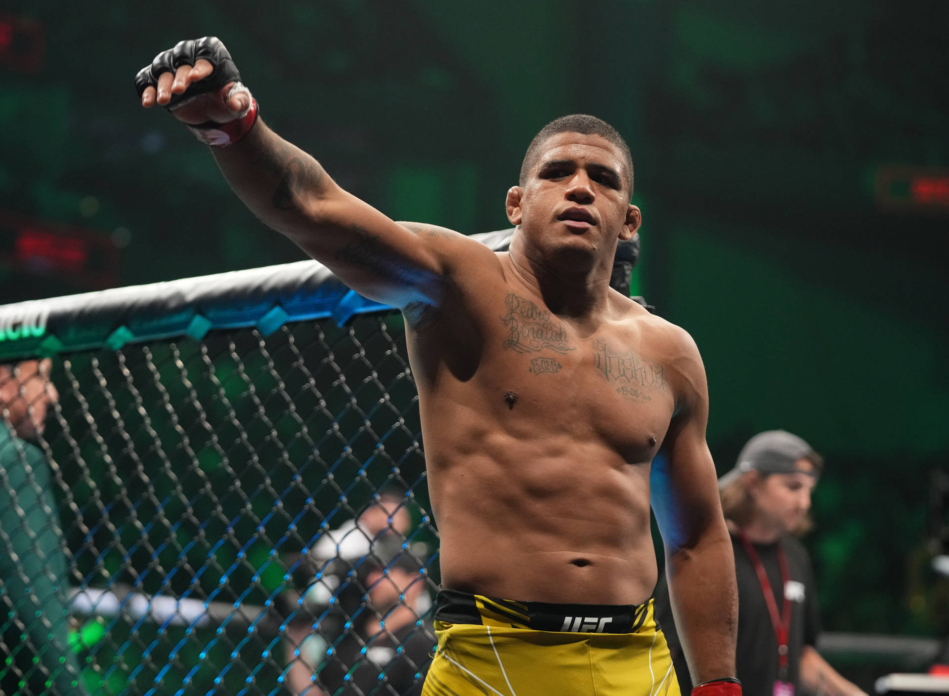 Gilbert Burns Fist Pump