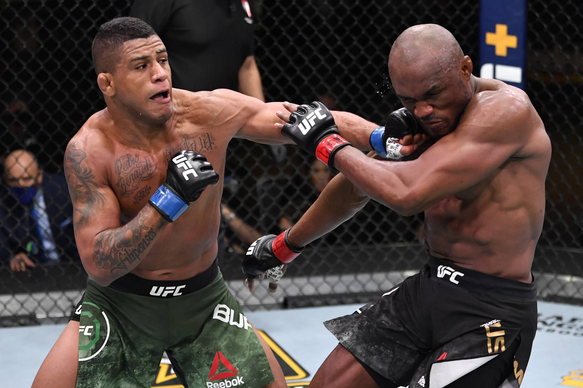 Gilbert Burns Punching Kamaru Usman