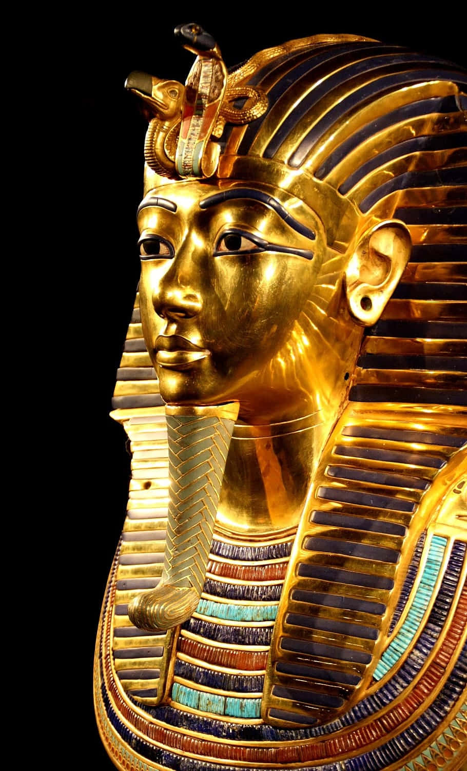 Gilded Mummy Statue Background