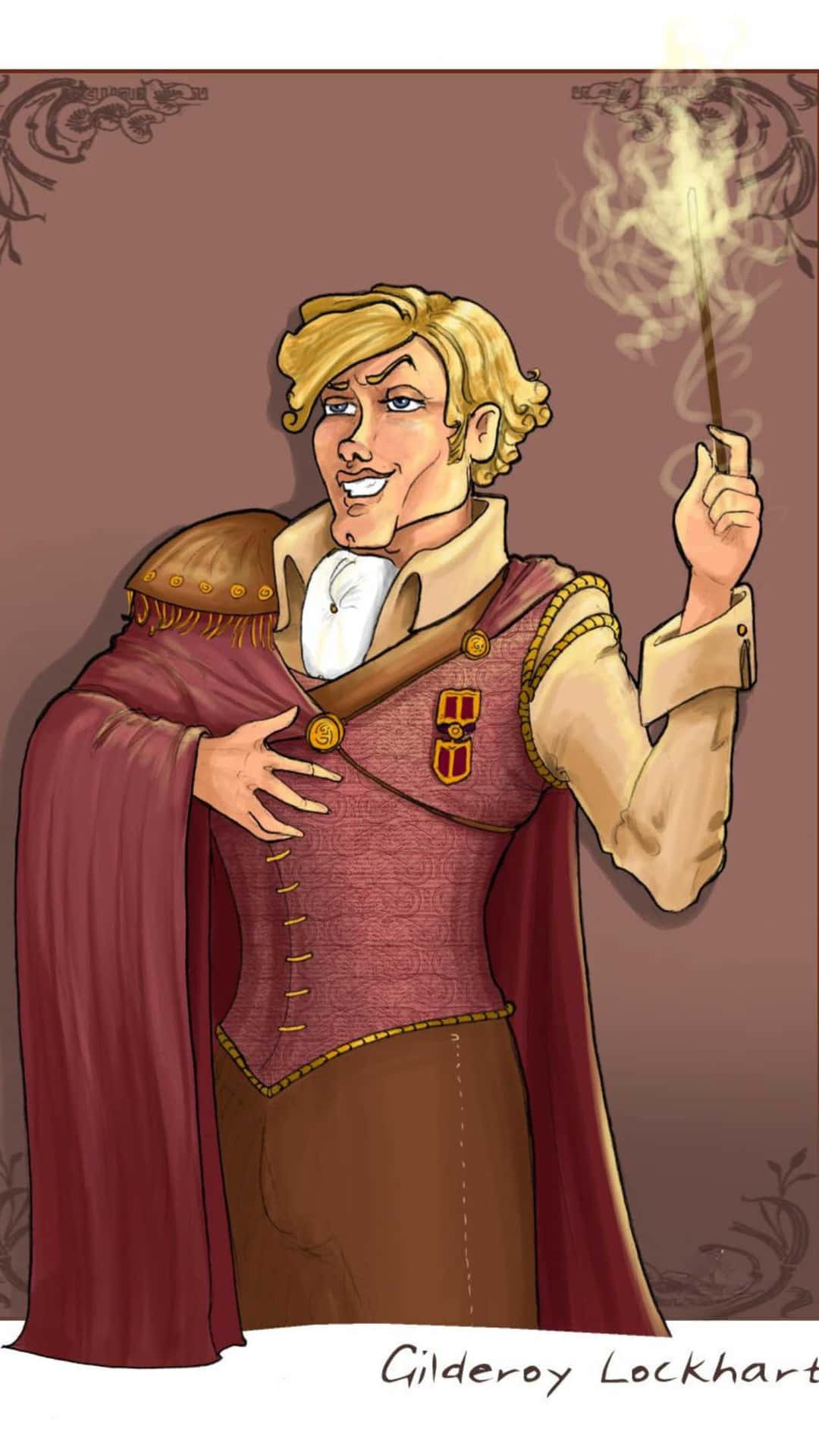 Gilderoy_ Lockhart_ Animated_ Character_ Portrait Background