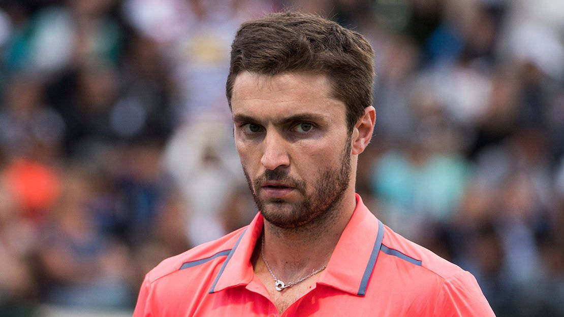 Gilles Simon Staring At French Open Background