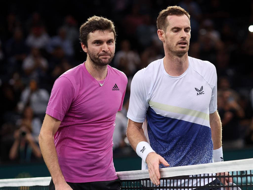 Gilles Simon With Andy Murray