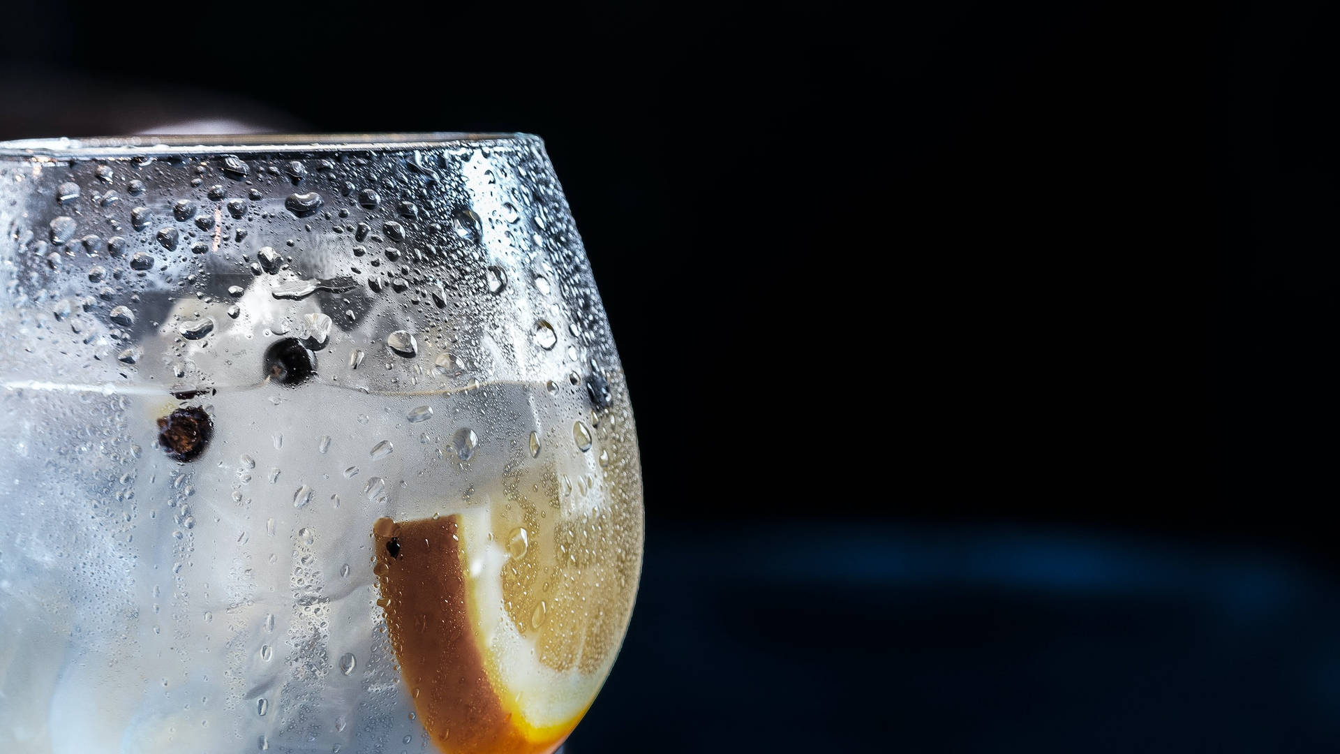 Gin In Glass Background