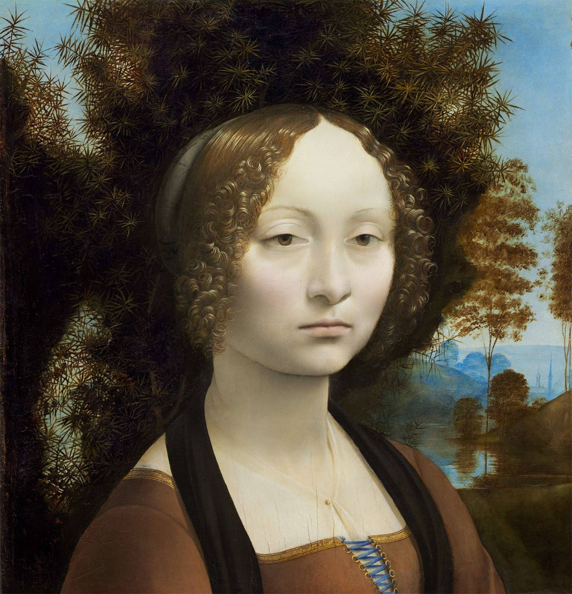 Ginevra Benci By Leonardo Da Vinci Background
