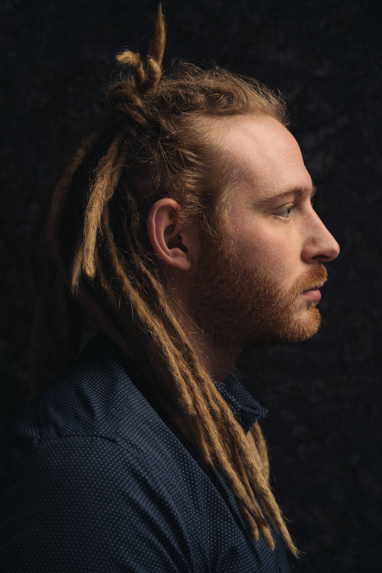 Ginger Dreadlocks Men Hair Style Background