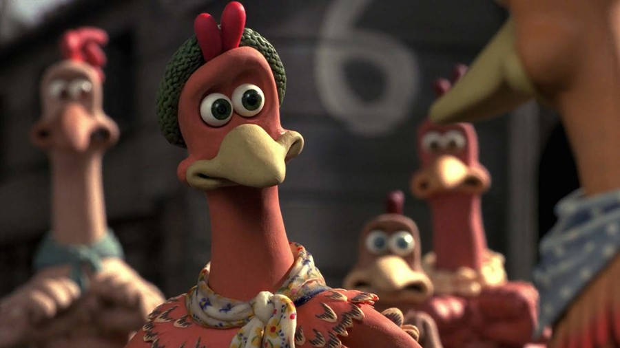 Ginger's Scene In The Chicken Run Movie Background