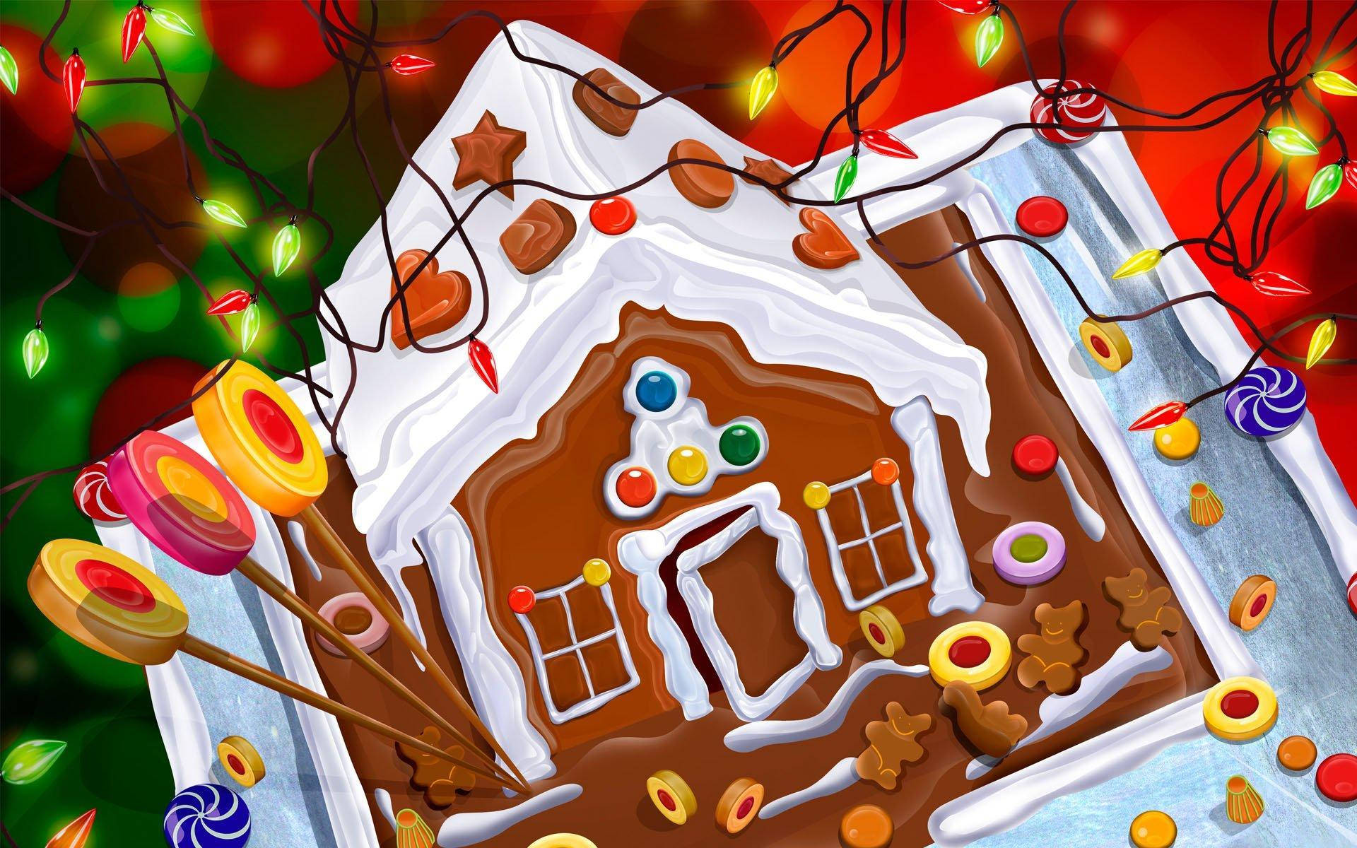 Gingerbread House Graphic Illustration