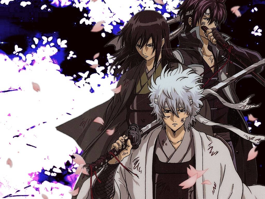 Gintama Gintoki Kotaro And Shinsuke Background
