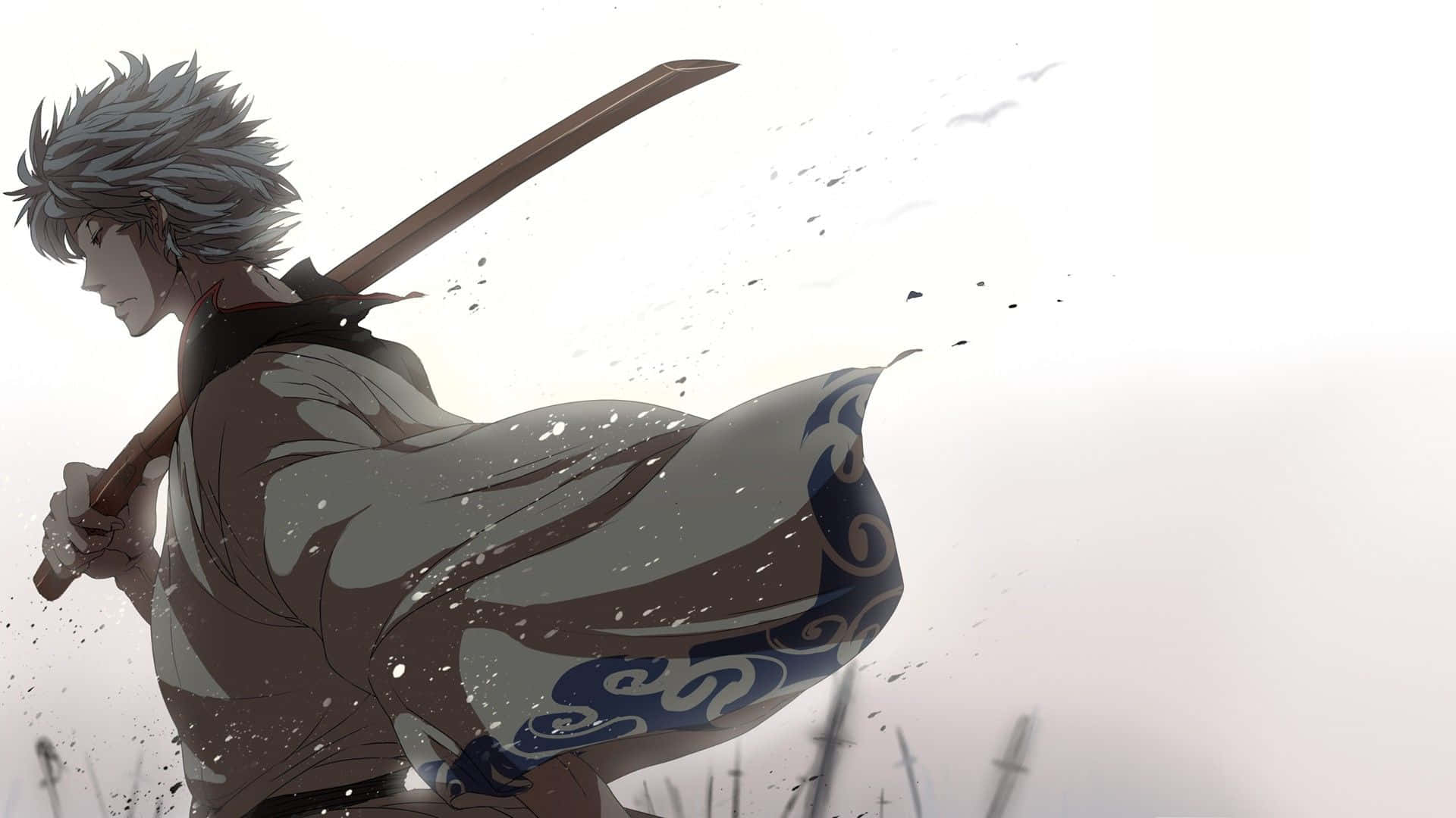 Gintoki Strikes A Pose In This Stunning Gintama Hd Wallpaper Background
