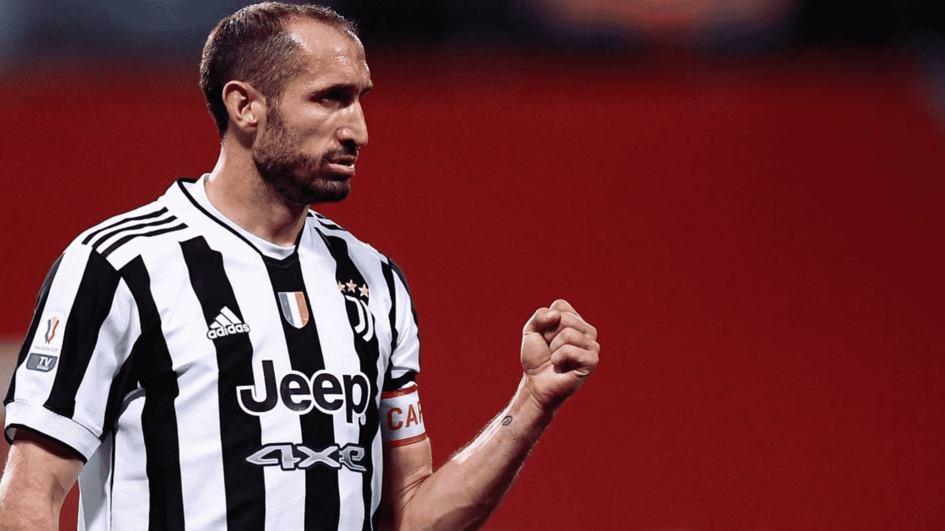 Giorgio Chiellini Juventus Fc Close Fist Background