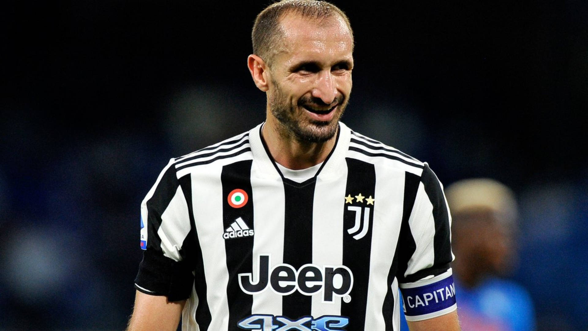 Giorgio Chiellini Juventus Fc Happy Smile Background