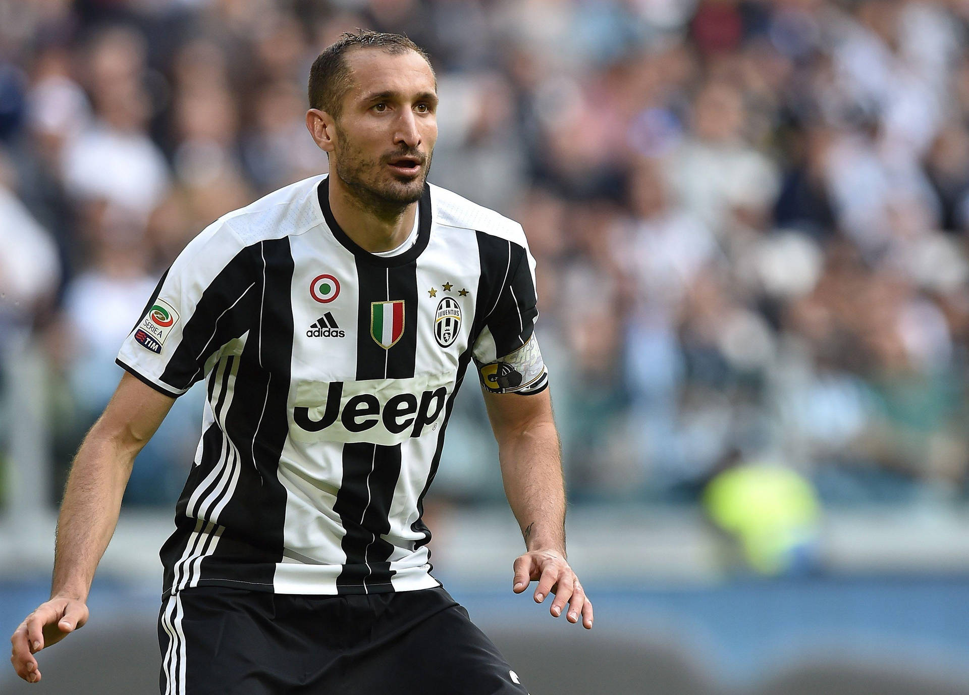 Giorgio Chiellini Juventus Fc Ready Football Match Background