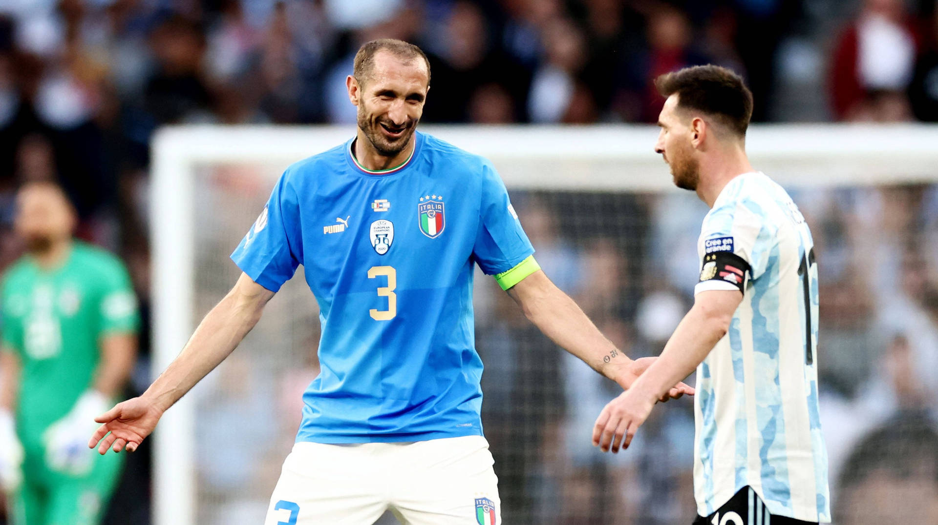 Giorgio Chiellini Lionel Messi Finalissima 2022 Background