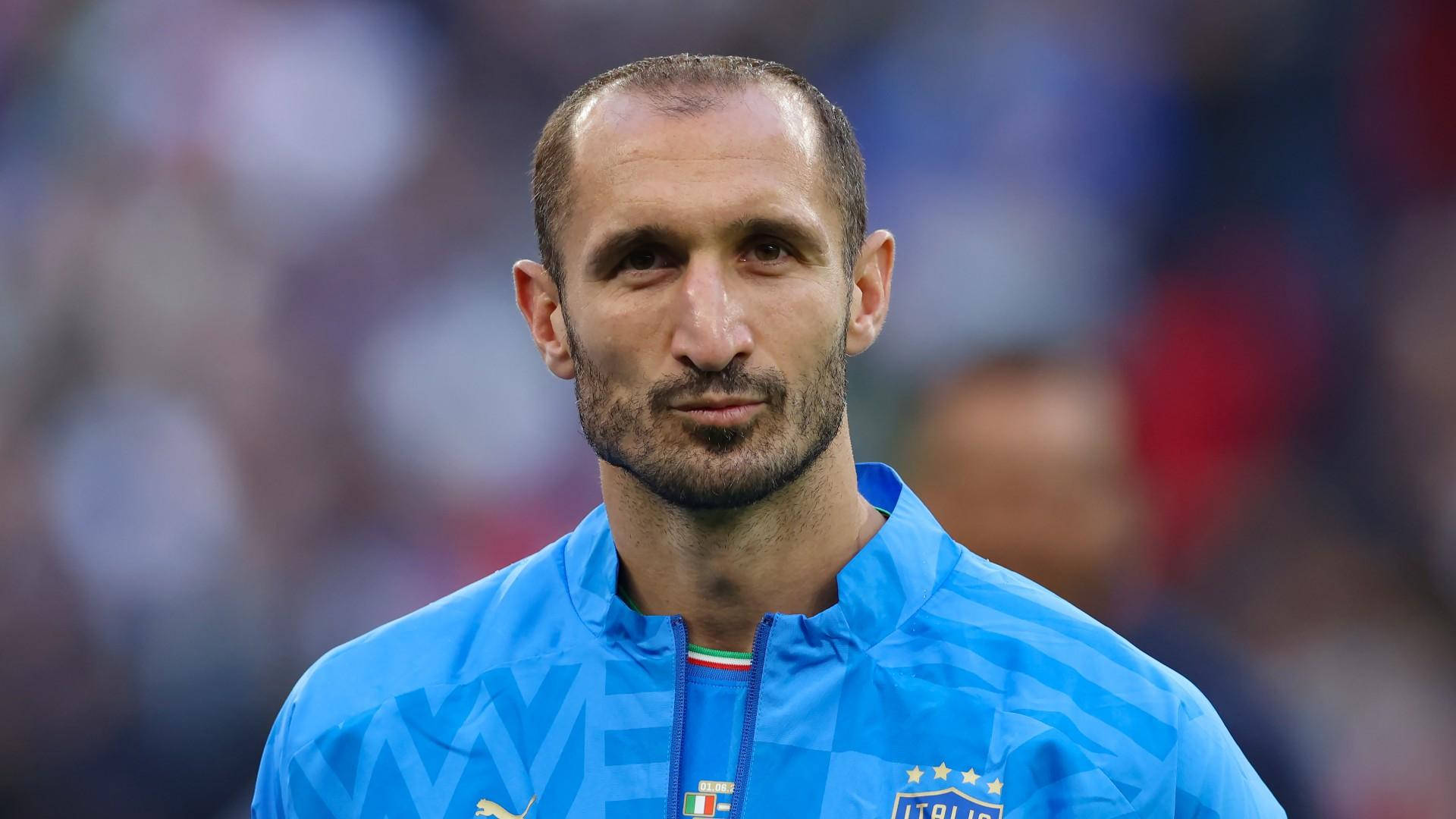 Giorgio Chiellini Smile Italy Vs. Argentina Football Background