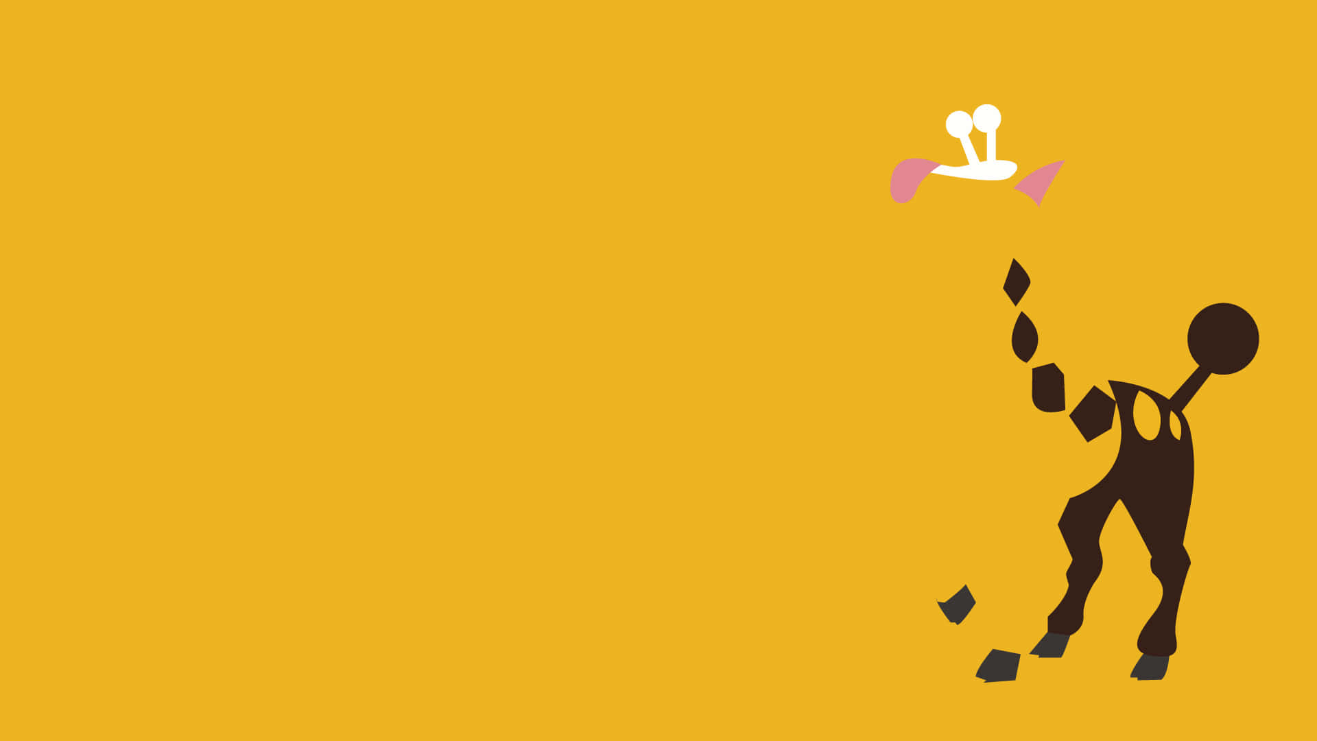 Girafarig Color Silhoutte Background