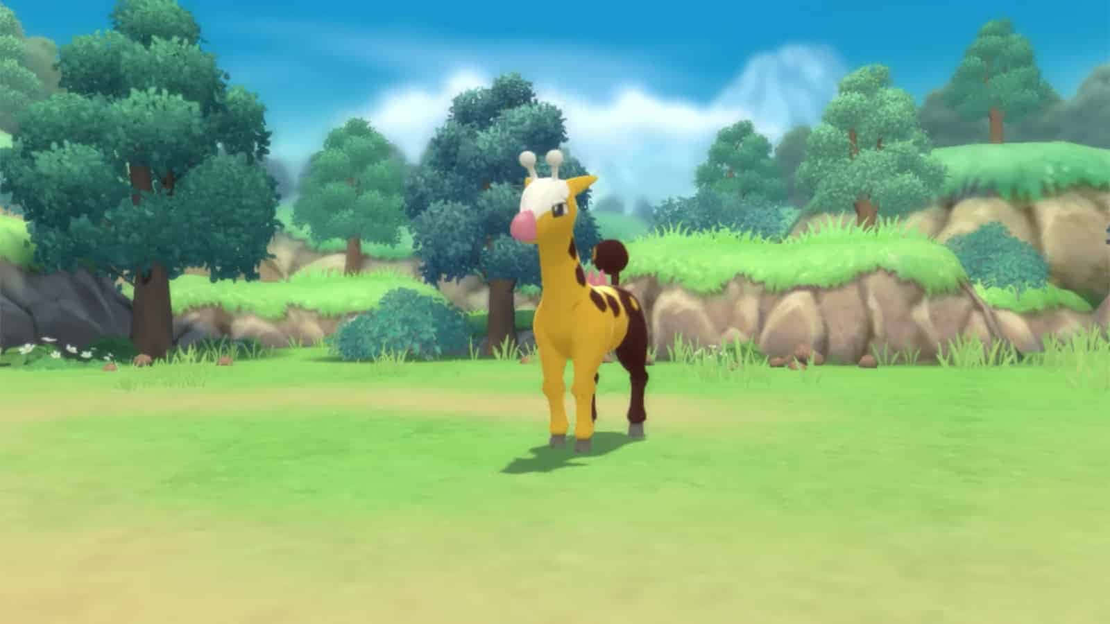 Girafarig Grazing Background