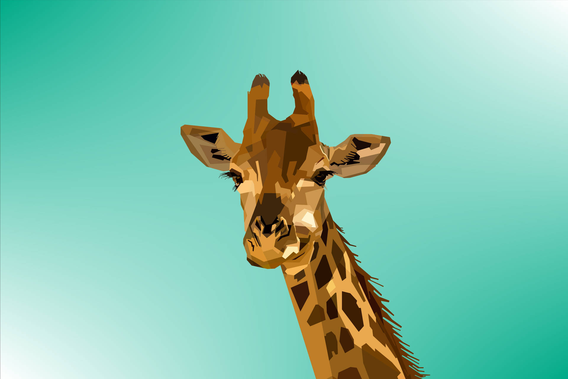 Giraffe Vector Art Background