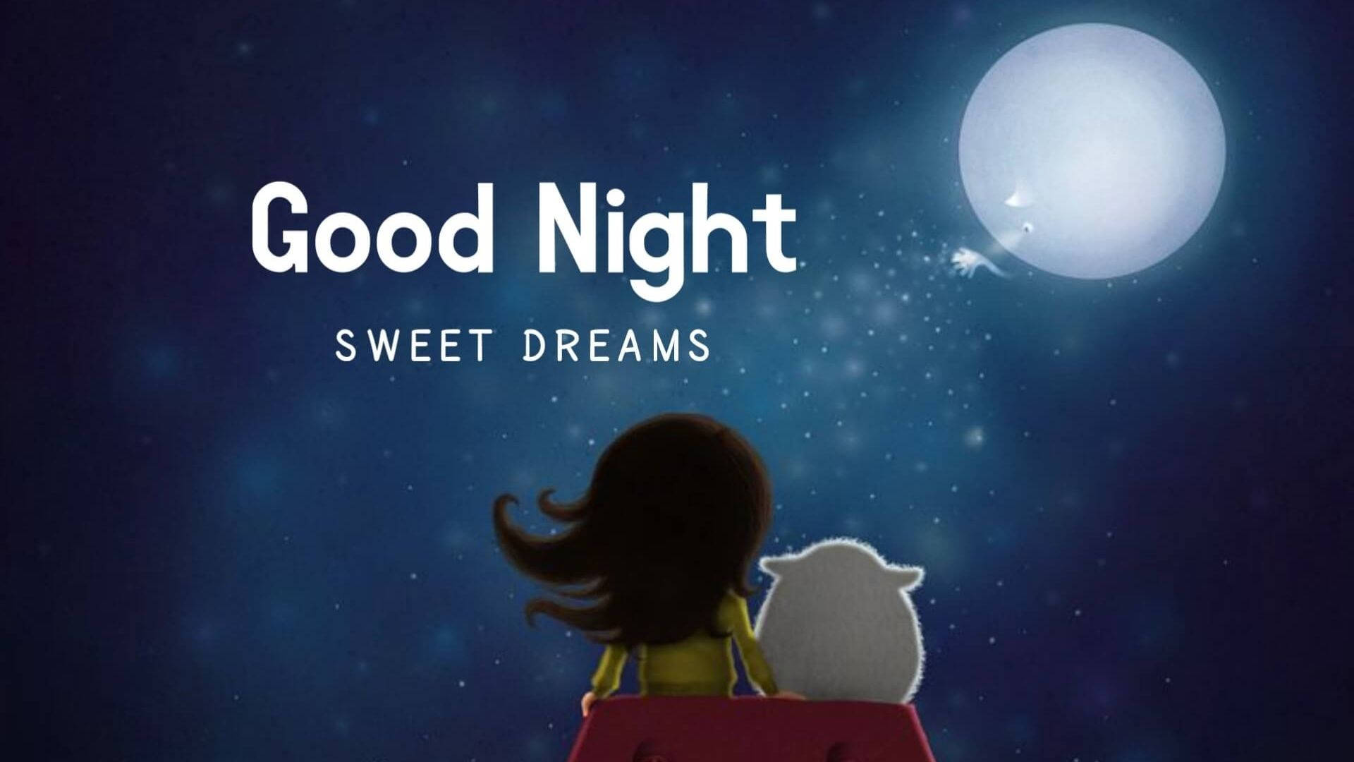 Girl And Pet Sweet Dreams Background