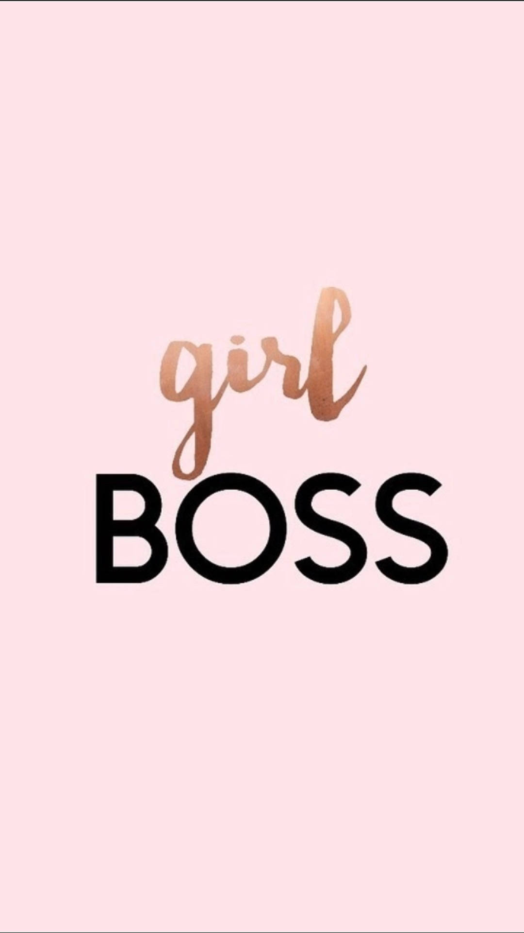 Girl Boss In Light Pink Background