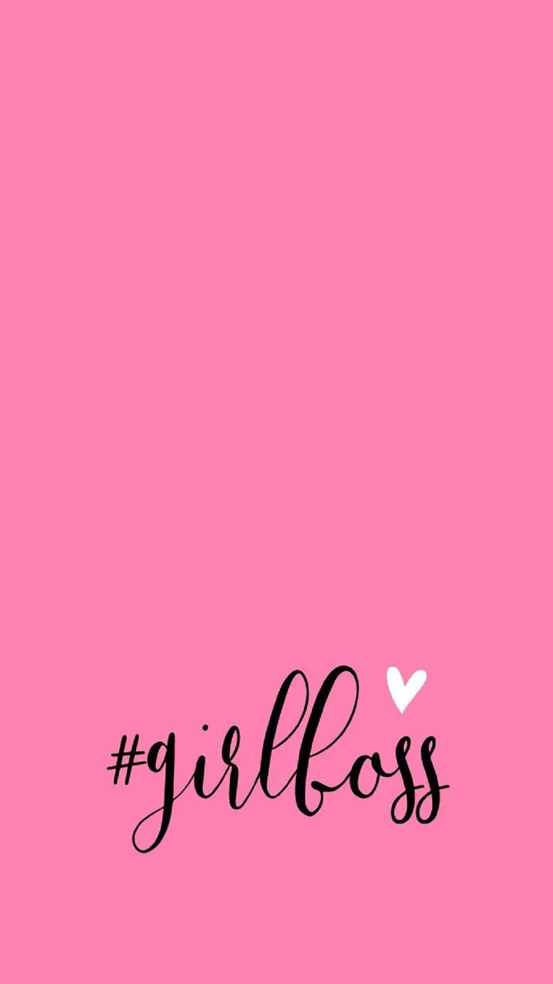 Girl Boss Portrait In Pink Background