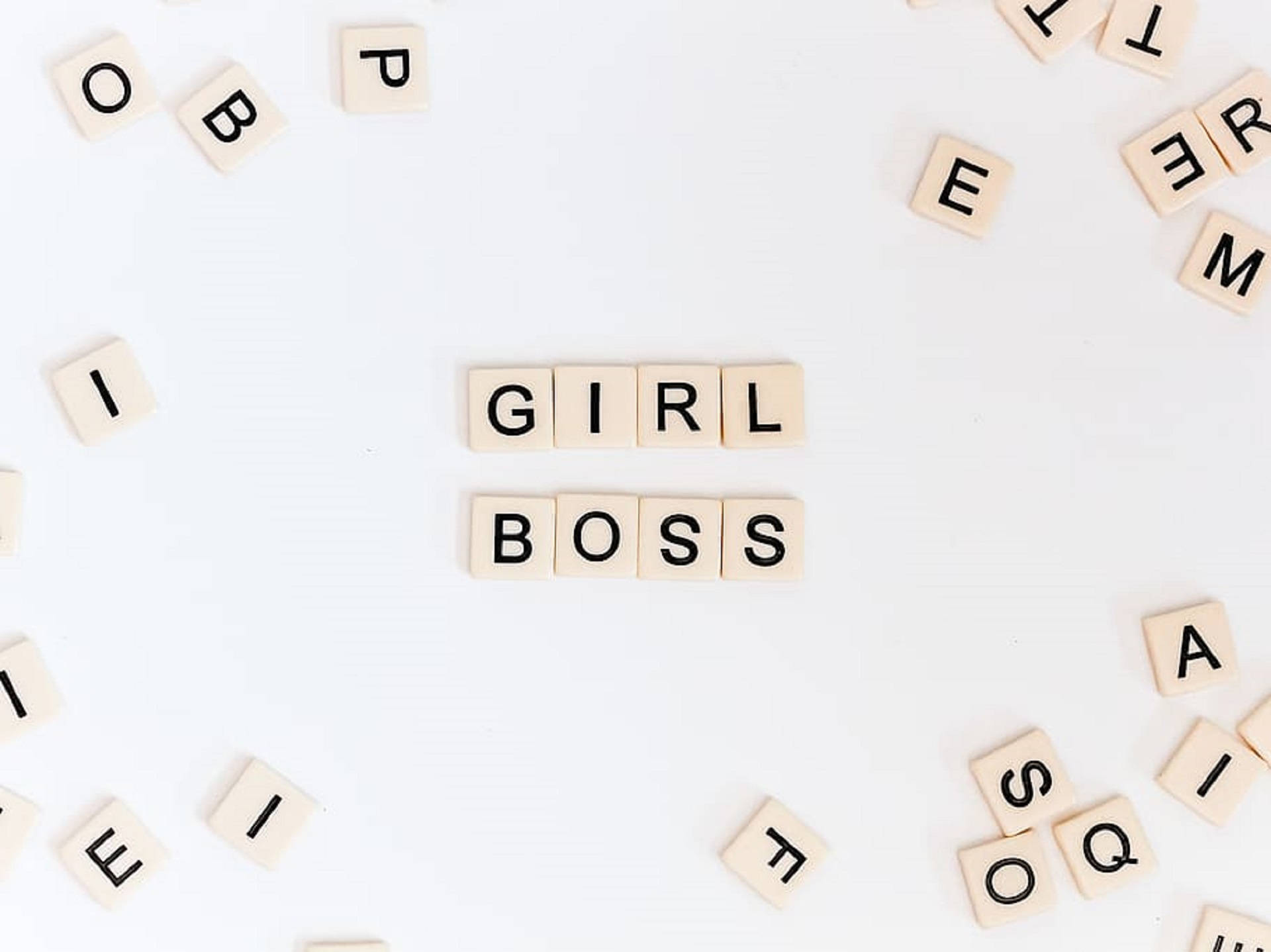 Girl Boss Scrabble Background