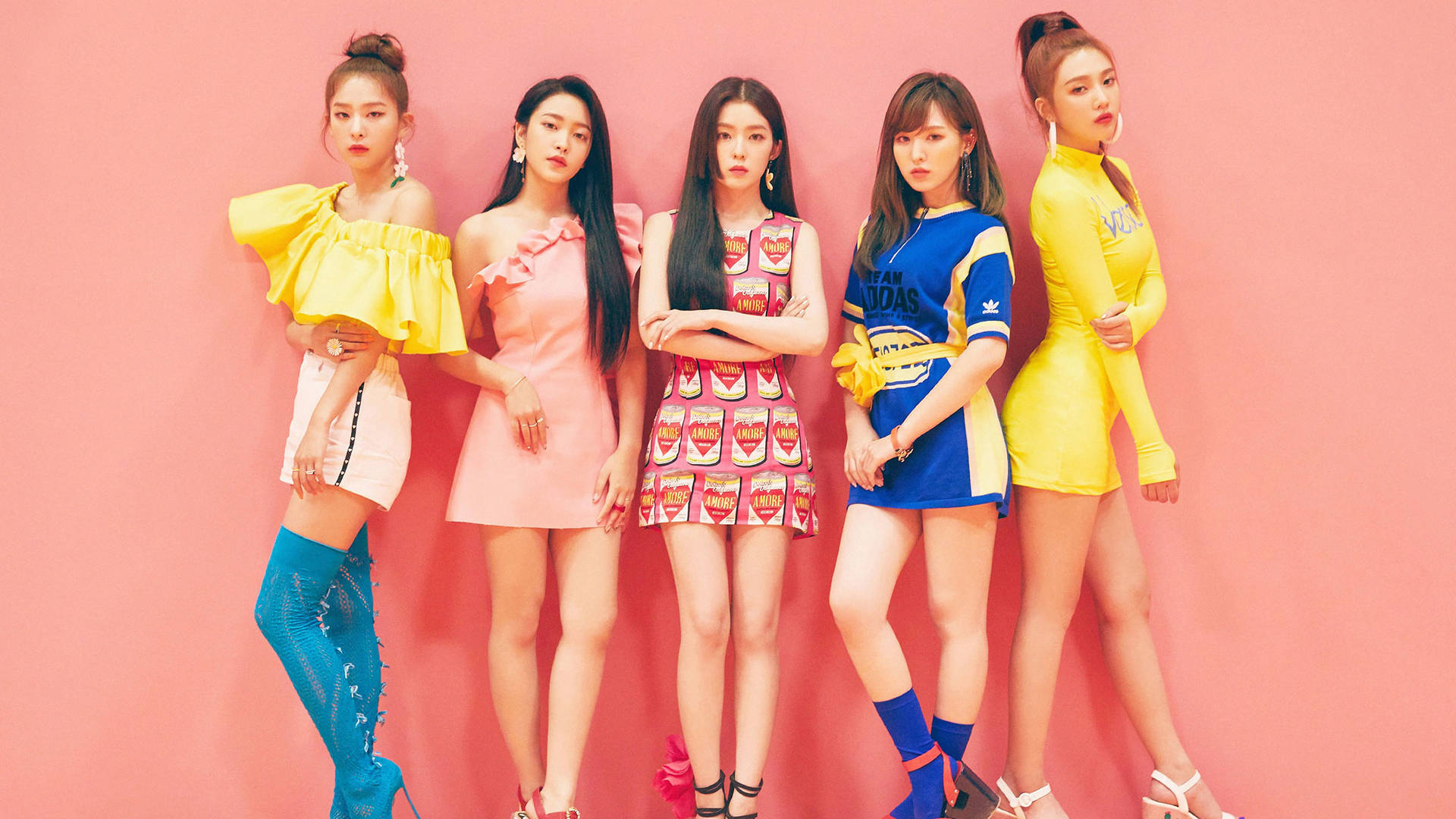 Girl Group Red Velvet Aesthetic Background