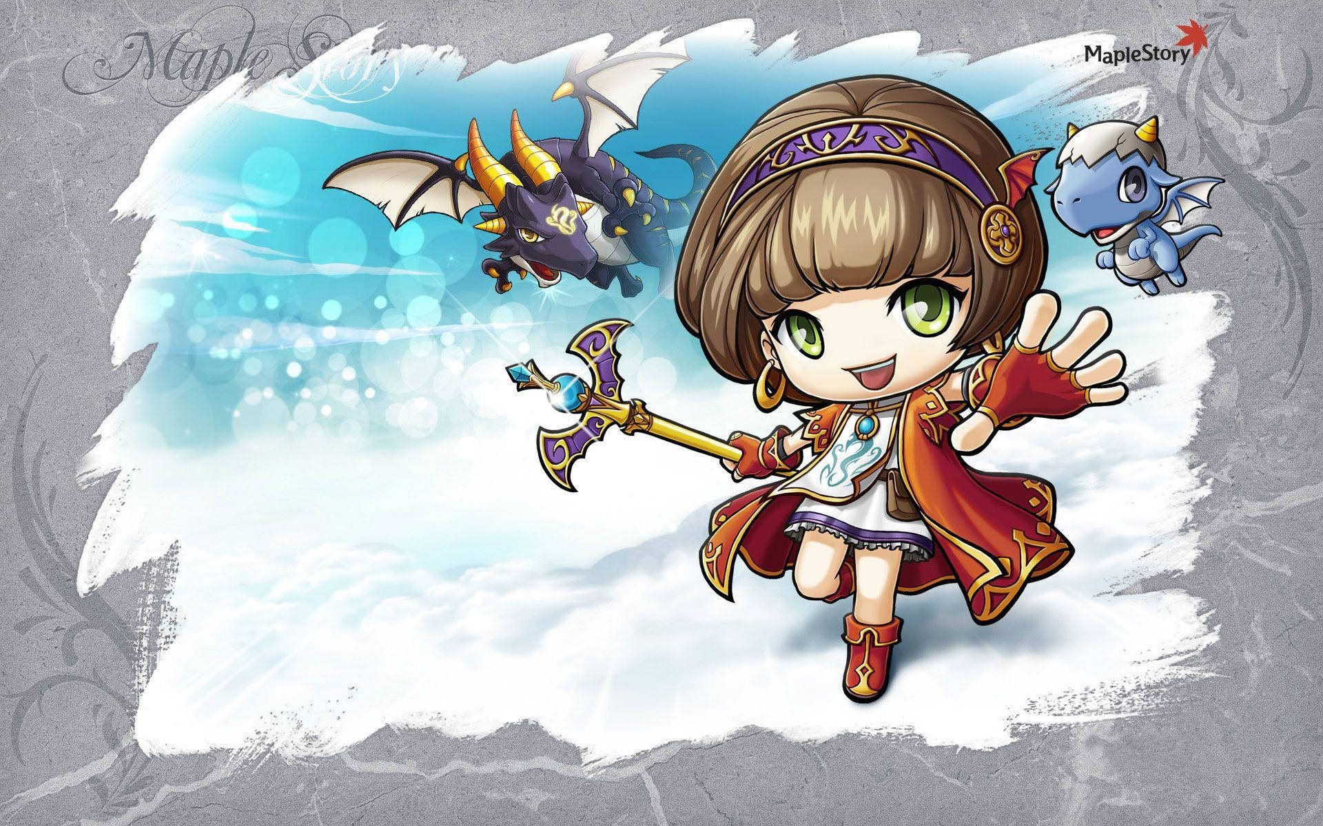 Girl Holding Sword Maplestory