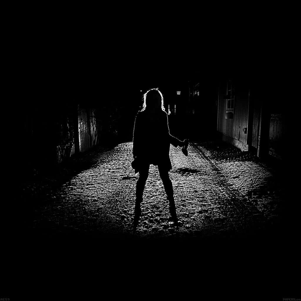Girl In An Alley Shadow Pfp Background
