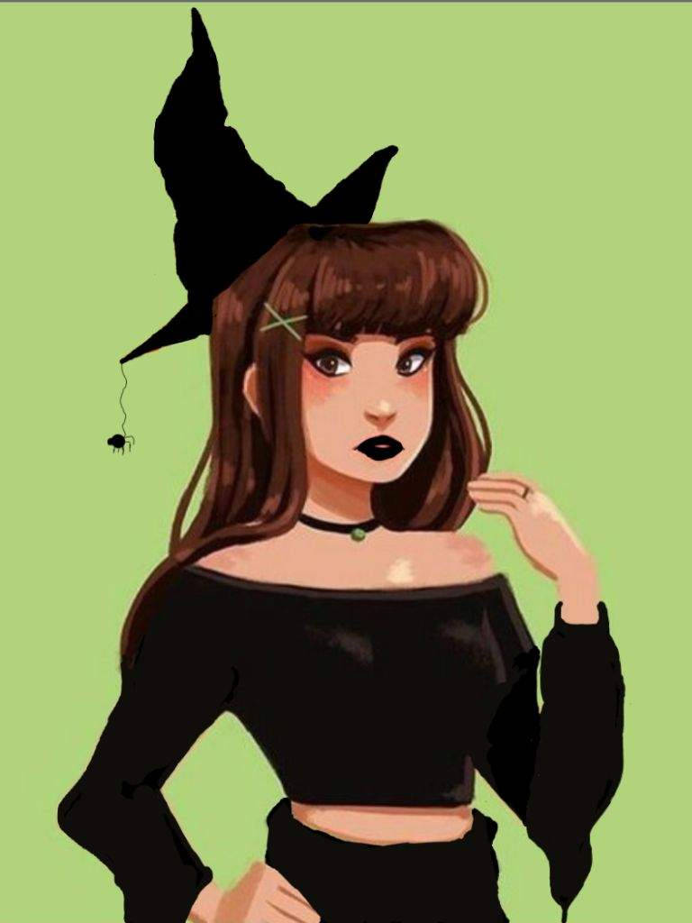 Girl In Black Outfit Halloween Pfp