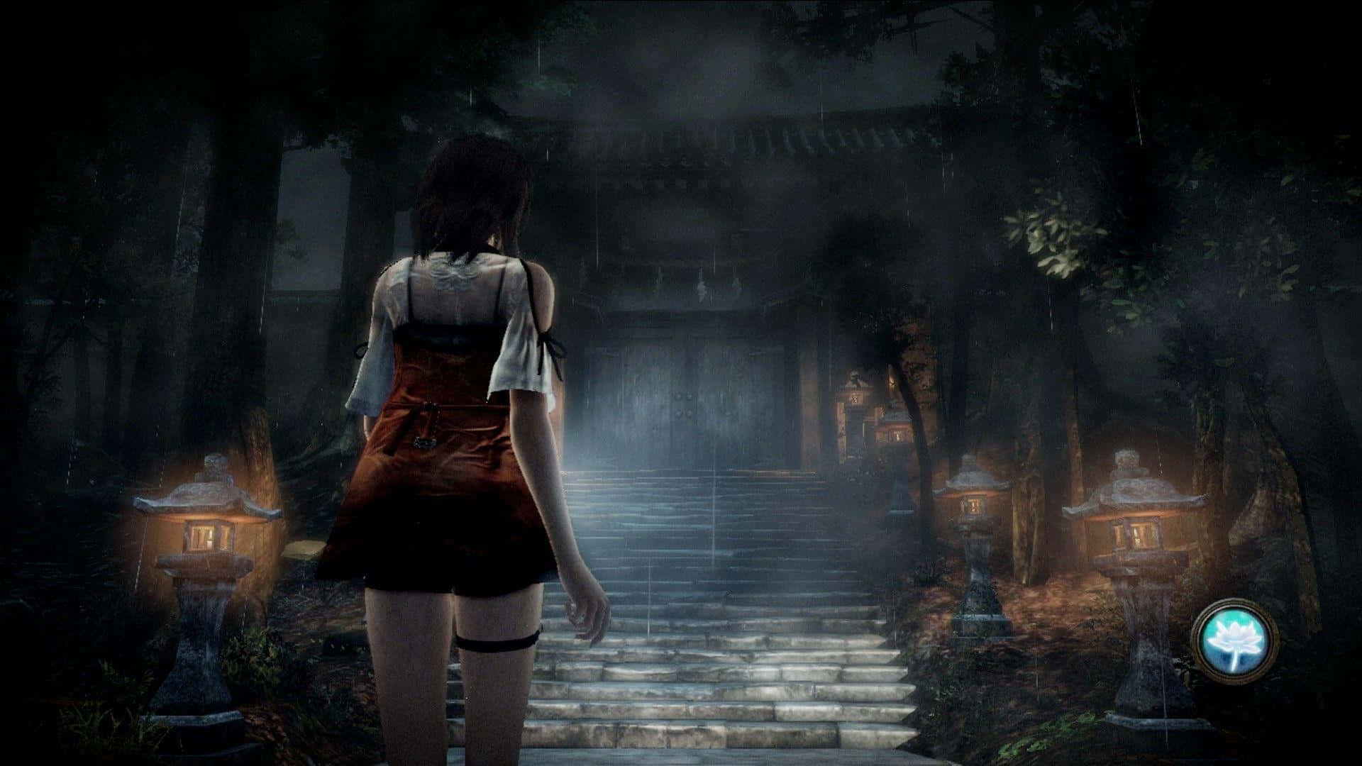 Girl In Obscure House Background