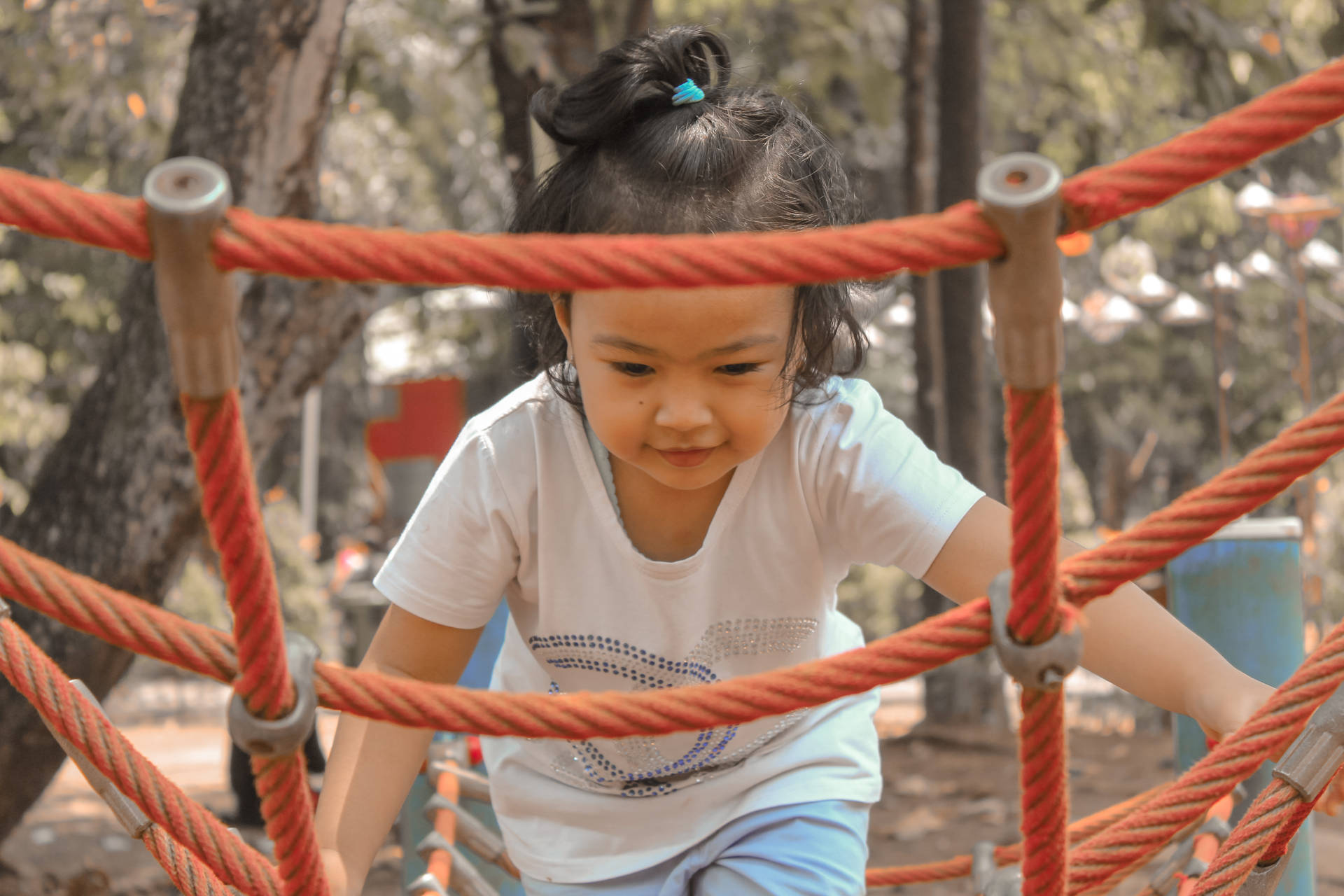 Girl In Playground Background