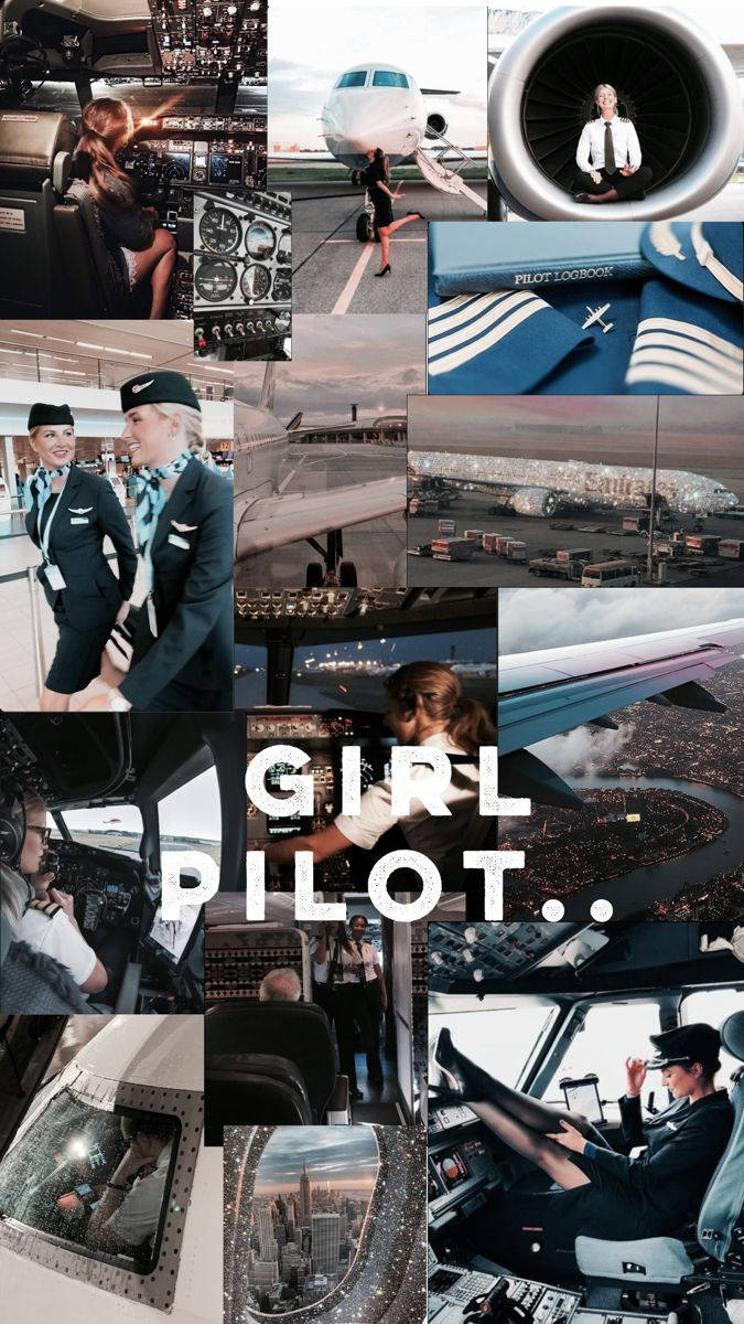 Girl Pilot Aviator Background